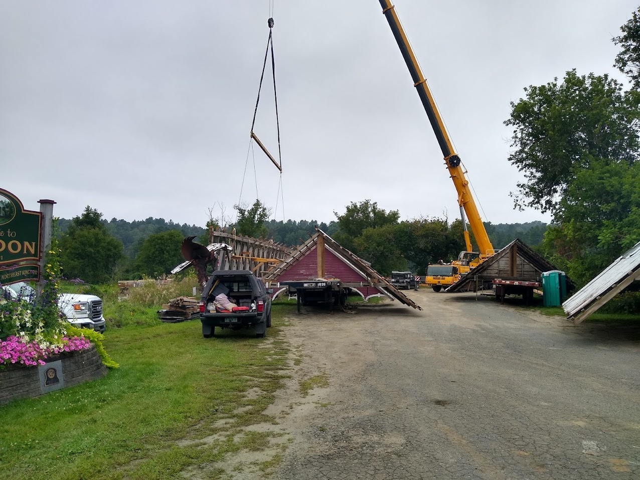 Sanborn Covered Bridge removal photo by Jeanne Beaudry